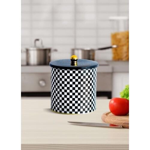 Metal Knob Handle Round Box Ø 175x180mm 4.5 lt