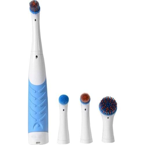 Multifunction Super Cleaning Electric Brush House Helper With 4 Brush Heads Water Resistant Assembly