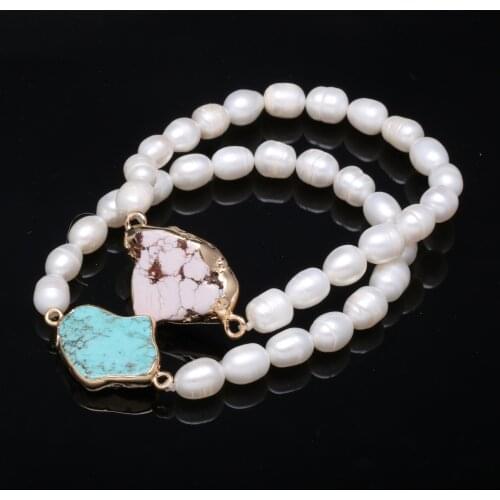 Fashion Real Natural Freshwater Pearl Bracelet Bangles Women Jewelry Gifts Wholesale