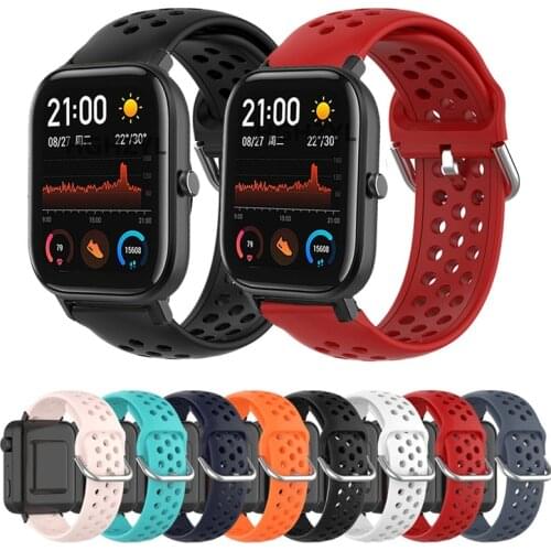 Soft Silicone WatchBand for Huami Amazfit GTS 2 Mini Strap Replacement bracelet wristStrap for Amazfit Bip u Pro BIP S lite