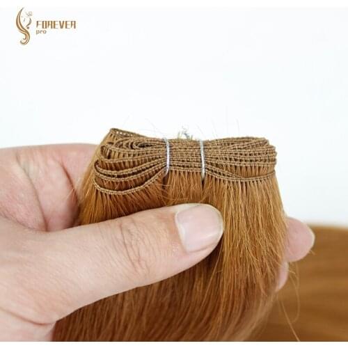 Forever Pro hair 100g/pc 16/18/20inches Cuticle Aligned Flat Weft Remy Hair Custom Hair Weft Light Color Human Hair Flat Weft