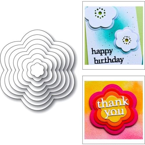 Fathers Day Petal Nesting Frame Background 2020 New Metal Cutting Dies For Scrapbooking Paper and Card Making Craft No Stamps