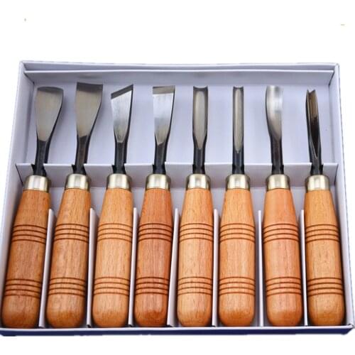 8 pcs Tool Kit woodpeckers chisel wood carving tools chisel knife handmade woodcut