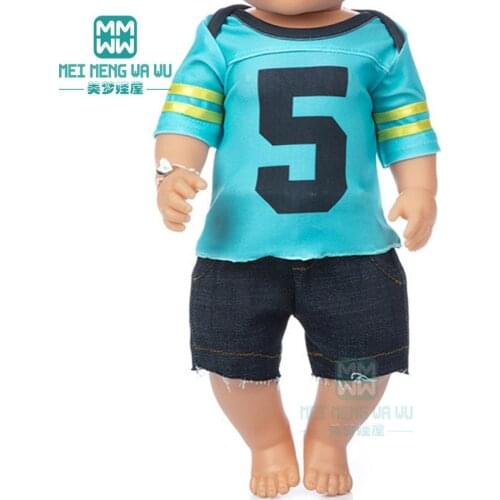 Colthes for doll fit 43cm new born doll American doll OG girl Sportswear dress T-shirt