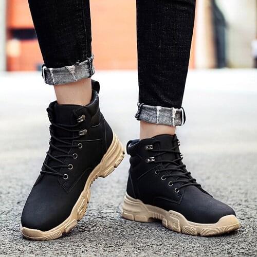 Para hiking man track fashion winter hombre sneakers autumn footwear tactical leisure men mens real home shoes de desert black