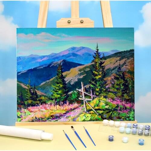 Landscape Mention Of Summer Painting By Numbers Set Acrylic Paints 50*70 Paiting By Numbers Home Decor For Kids For Art
