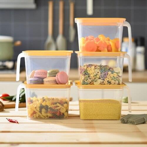 Transparent Thickened Refrigerator Crisper Handle Plastic Food Storage Container Sealed Debris Organizer