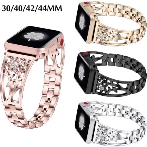 Stainless Steel Link Strap for Apple Watch Series 1/2/3/4/5 Band Wristband Starfish Bracelet for iWatch 42 44mm 38 40mm Strap