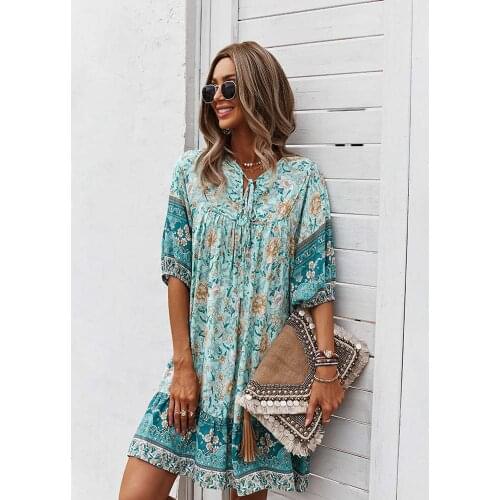 Roslight Summer Dresses With Print