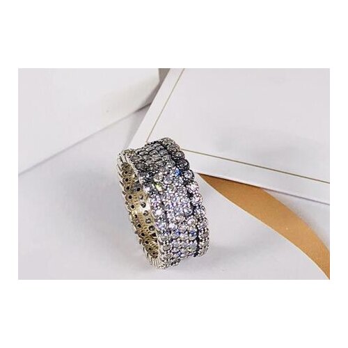 S925 sterling silver full rhinestone ring luxury retro made old rings for women