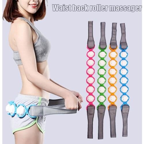 Self Body Massager Upper Lower Point Rolling Knot Portable Roller Rope Massage Trigger for Shoulder Back Neck M2