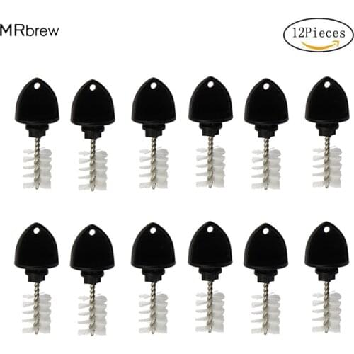 12Pcs Faucet Plug Brush, 2 in 1 Beer Tap Cap Plug & Cleaning Brush, Fit Snugly into the Stout for Most Standard Taps