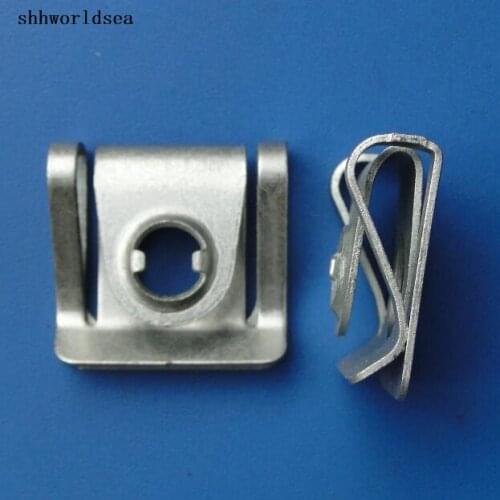 Shhworldsea 100pcs Zinc Clear Engine Cover Nut Fastener Clip For Audi 8D0805960 For Passat For VW