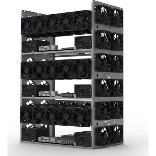 Stackable Open Mining Rig Frame Mining ETH/ETC/ZEC Ether Accessories Tools for 6 GPU Crypto Coin Bitcoin Rack Only New