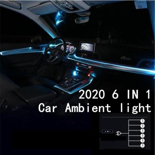 TPY Car Interior Ambient Atmosphere Mood Light Rgb App Remote Control Backlight Auto Foot Center Console Door Decorative LightS