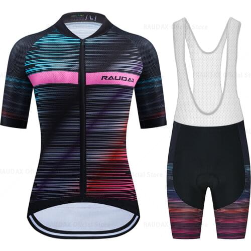 Womens Cycling Jersey Pro Team Raudax Cycling Clothing Quick Drying Racing Sport Mtb Bicycle Jersey Bike Uniform Triathlon 2021