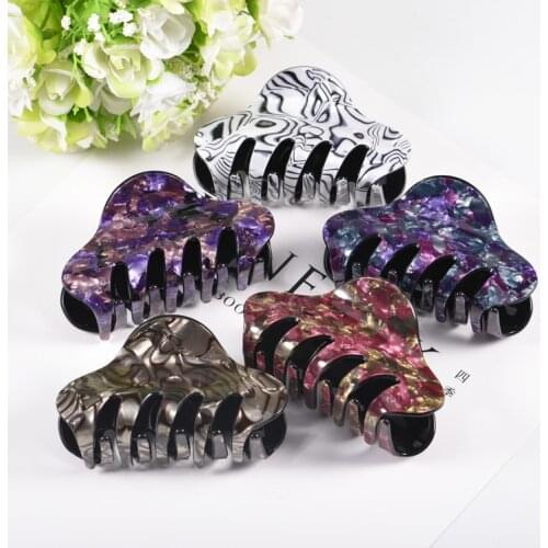 Fashion new style Large floral acrylic Hair Clips Girls Hairpins Crab Claws Jaw Clamp Hair Jewelry for Women Banana Grips Slid