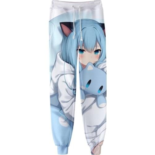 2021 Manga Cute Girl Nekoha Shizuku 3D Print Jogger Pants Women Men Pencil Trousers New Jogger Sweatpants Mid Pattern