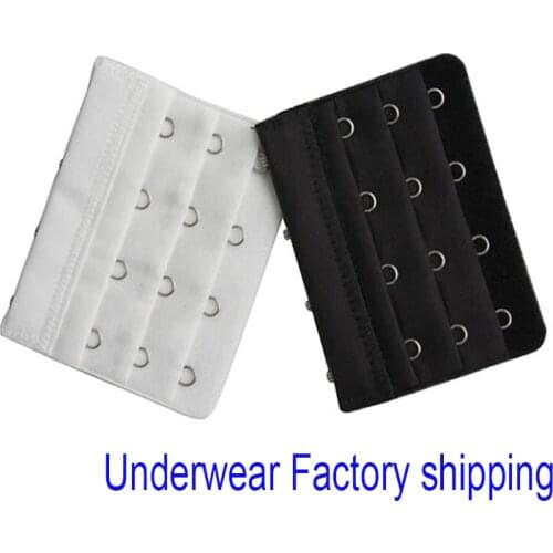 Women Bra Extender 3 Rows 4 Hooks Elastic Adjustable Lengthen Clasp covered button Underwear Bra Accessory