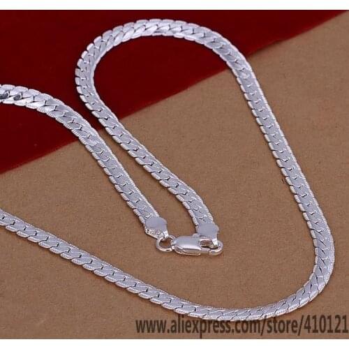 N130 Lucky Charm Silver Color Pendants For Women Jewelry Necklace Women Accessories Fashion 5mm Necklace /dfdalwka Hsbaqjia