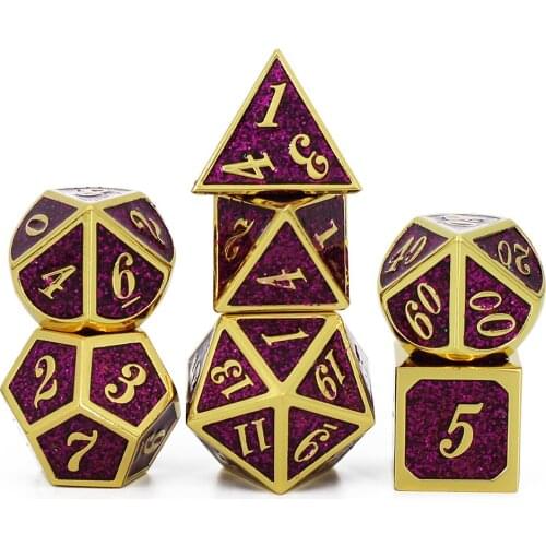 Starlight Metal Dice Dnd Set Rpg Polyhedral Solid Table Games D6 D8 D10 D% D12 D20 Zinc Alloy D&D 7pcs