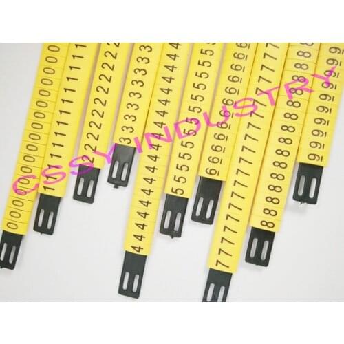 12pcs/lot freeshipping MS-90mm cable marker line and 4mm2 Flat cable marker 0-9+- 12 different number