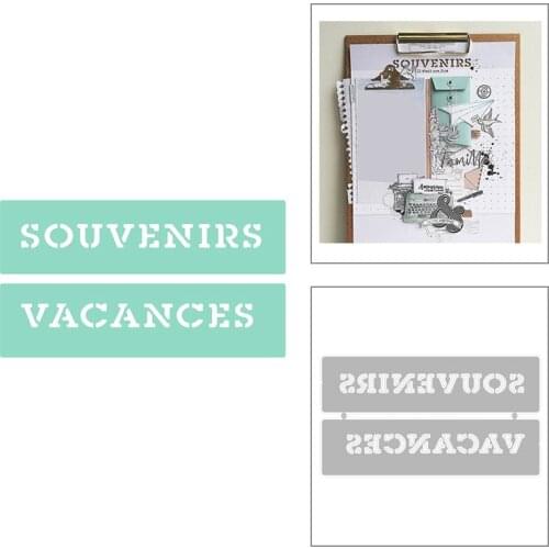 2020 New English Words Souvenirs Vacancies Metal Cutting Dies For Making Label Decoration Greeting Card Scrapbooking No Stamps