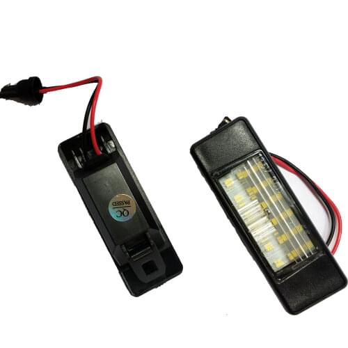 2PCS Car License Plate Lights Plastic for Nissan Qashqai X-Trail Juke Primera Bright Led Number Licence Plate Light