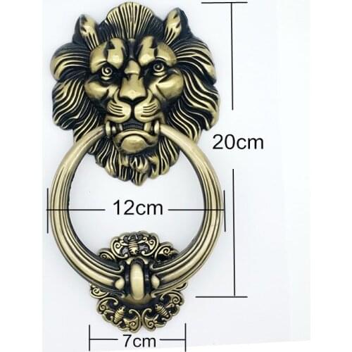 20cm Large Antique Lion Door Knocker Lionhead Doorknockers Lions Home Decor