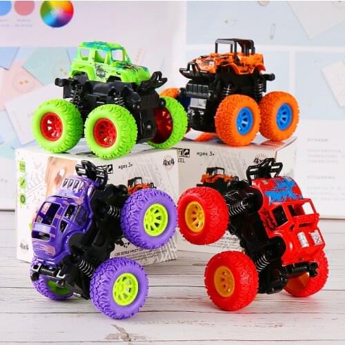 Kid Toys Mini Inertial Off-Road Vehicle Monster Trucks Big Foot Car Pullback Go Random Color Shape Independent Shock Absorber