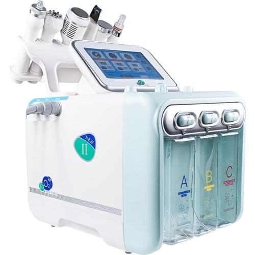 Functional 7 In 1 H2O2 Water Oxygen Jet Peel Hydra Beauty Skin Cleansing Hydra Dermabrasion Facial Machine Water Aqua Peeling