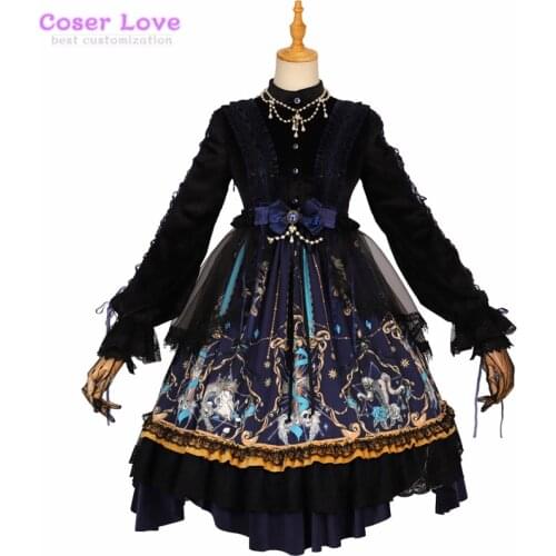 Gothic Lolita Divine salvation OP Retro style Ⅱ black dress girl dress shawl cloak