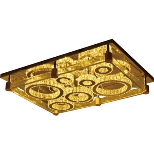 High-end modern minimalist LED rectangular crystal ceiling lamp Creative bedroom crystal ceiling lamp LED fixture led lighting