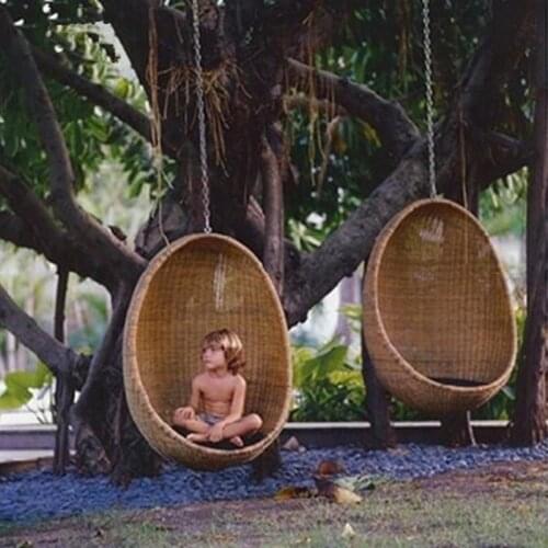 Ins birds nest hanging basket rattan chair courtyard swing hanging chair egg shaped single outdoor balcony bassinet chair