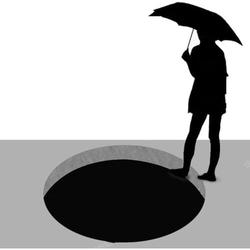 Creativity Illusion Alfombra Carpets 3D Three-dimensional Black&White Stereo Vision Rugs Living Room Doormat Tea Table Sofa Mats