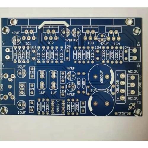 Fannyda LM1875/TDA2030A+NE5532 dual power two channel BTL amplifier PCB empty board
