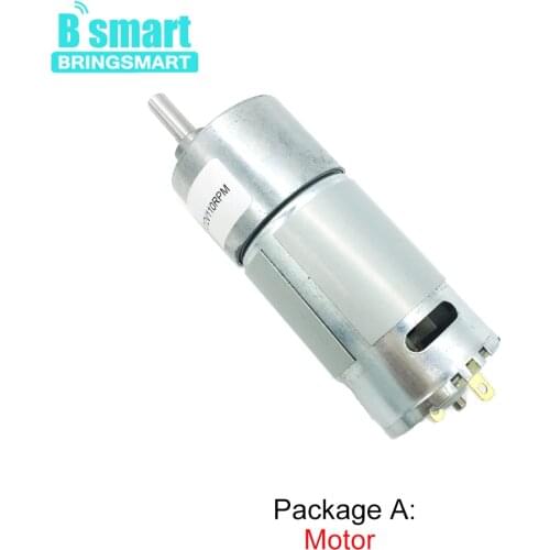 DC Gear Motor Miniature Bringsmart JGB37-545 12V 37MM Metal Gearbox 24V Reversed High Torque Motor 7-1000rpm Use For Robot Car