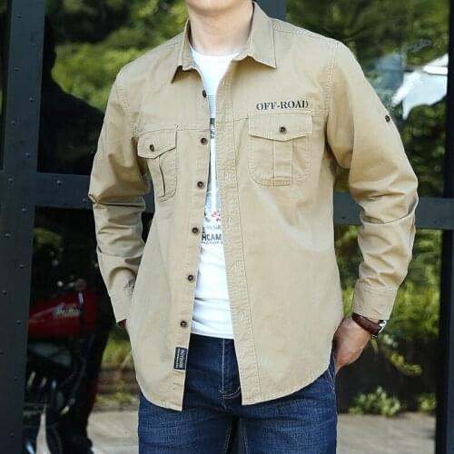 Mens Cotton Outdoor Shirts Long Sleeve Casual Tops Hiking Camping Trekking Plus Size S-5XL Shirt Military Tactical Camisa