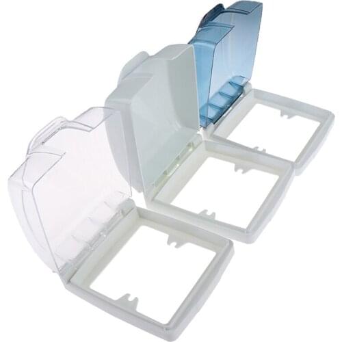 Plastic Wall Switch Waterproof Cover Box 86 Type Light Panel Socket Doorbell Flip Cap Cover Clear Bathroom Kitchen Accessory