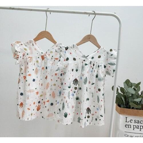 Baby Girls Dress Summer 2019 Fashion Korean Ruffle Kids Dresses For Girls Casual Printing Princess Dress Toddler Clothing New