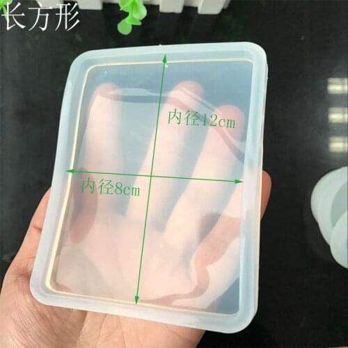 Rectangle &oval Plate Dish Display Resin Mold Making Jewelry Holder Mould Tool DIY Hand Craft