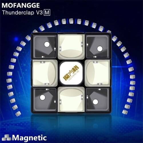 QiYi Mofangge Thunderclap V3 M Leiting Magnetic Magic Speed Cube Professional Magnets Puzzle Cube Educational Cubos Magico Toys