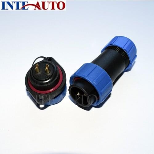 Connector, substitute SP21 series waterproof connectors plug socket, Industrial Power Panel Mount Connectors,2 pins