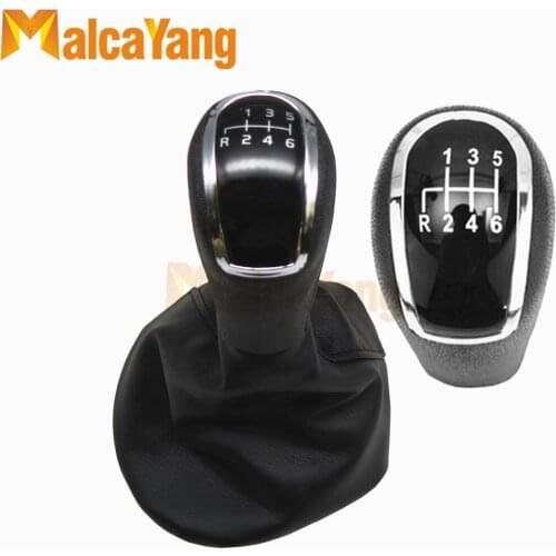 Real leather 5 6 Speed MT Gear Shifter Lever Stick + Gaitor Boot Cover for Mercedes-Benz C Class W203 S203 C-Class Gear