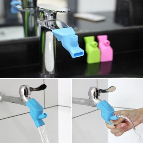 Two Outlet Sink Faucet Silicone Extender Childrens Hand Wash Water Guide Bathroom Sink Faucet Extender Kitchen Accessories