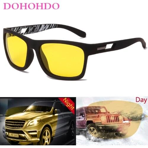 DOHOHDO New Polarized Sunglasses Men Driving Shades Male Night Vision Sun Glasses Luxury Brand Designer Anti-Glare Goggle Gafas