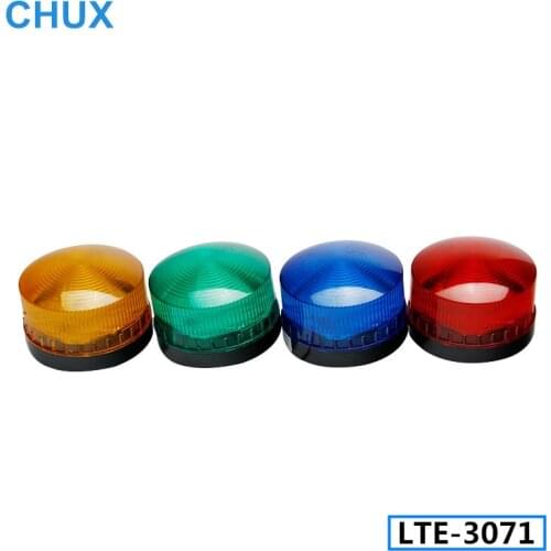 Strobe Signal Warning Lights LTE-3071 Round Mini xenon LED Traffic Light Lamp 12V 24V 110V 220V Security Alarm