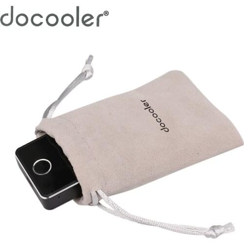 Docooler Earphone Storage Bag Travel Carrying Bag For Earbuds USB Cable Mp3 Mp4 Small Drawstring Flocked Protection Pouch 10*7CM