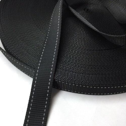 2.5CM/3.8CM Canvas Ribbon Luminous Nylon Pet Webbing Belt Thick Nylon Webbing Backpack Strapping Sport Pant Belt Accessories