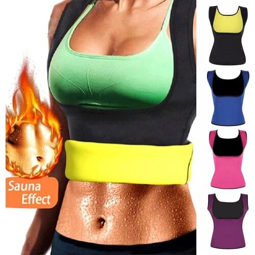 Womens Body Shaper Hot Sweat Slimming Sauna Vest Neoprene Waist Trainer Girdle Corset Top Shapewear for Weight Loss